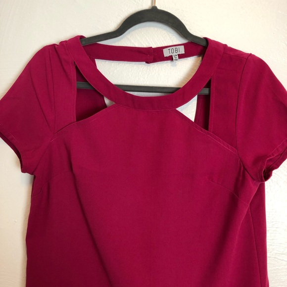 Tobi Hot Pink Top with Open Back - Picture 6 of 6